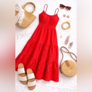 Chic Scarlet Maxi Dress